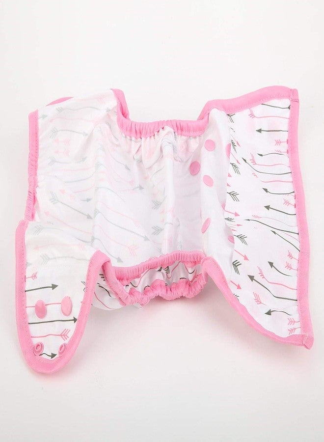 Hibaby One Size Cloth Diaper Cover Snap with Double Gusset (Pink Arrows) - Image 3